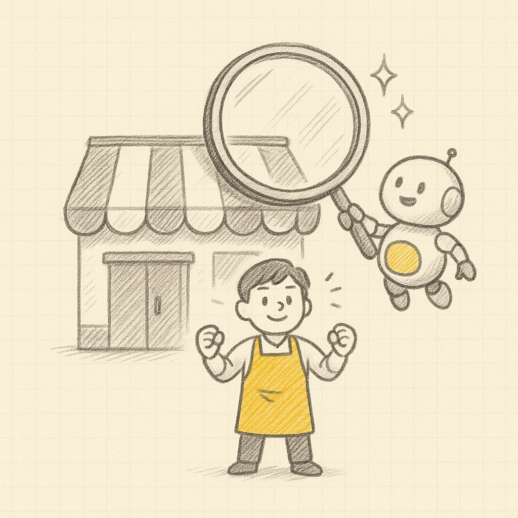 AI検索時代に中小企業が強い理由のイラスト