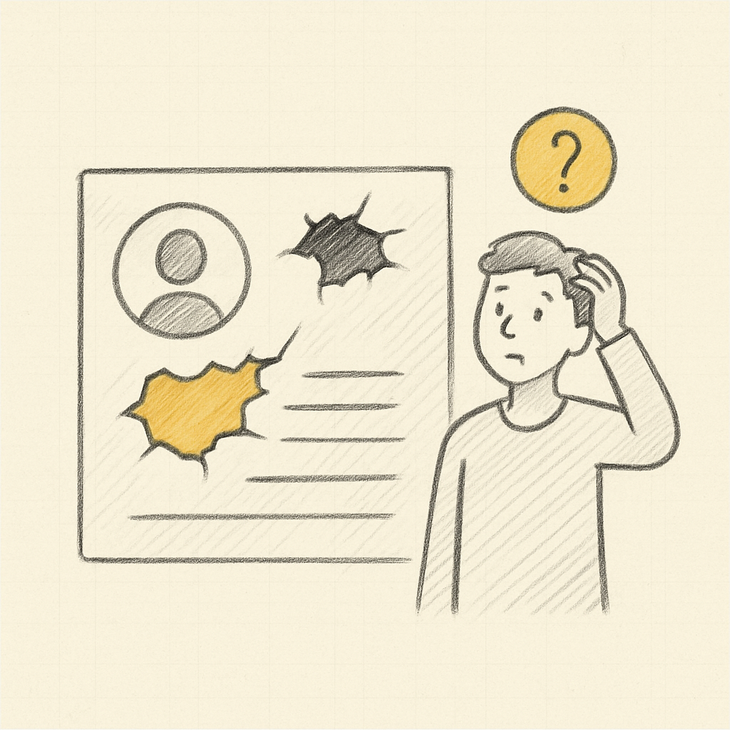 基本情報の穴だらけ問題のイラスト